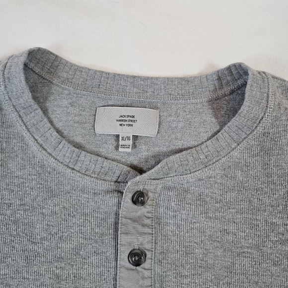 Jack Spade Gray heavy weight long sleeved shirt, size XL - Picture 2 of 4